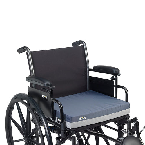 Drive Medical 14894 Gel "E" Skin Protection Wheelchair Seat Cushion, 20" x 16" x 3"